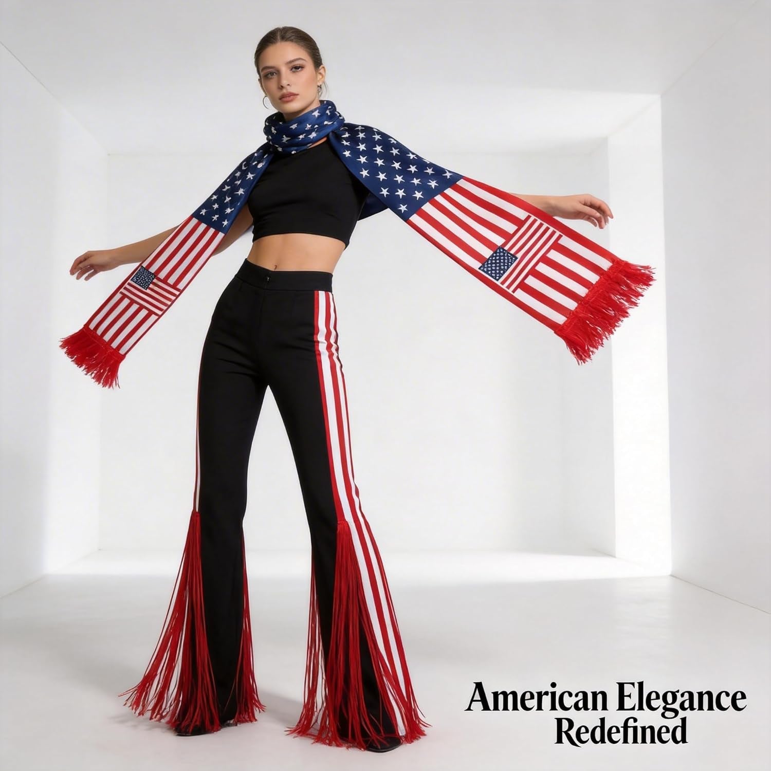 Scarf for World Cup 2026【HD Printing】【Druable】【Skin Friendly】 USA Soccer Scarf for 4Th of July Accessories