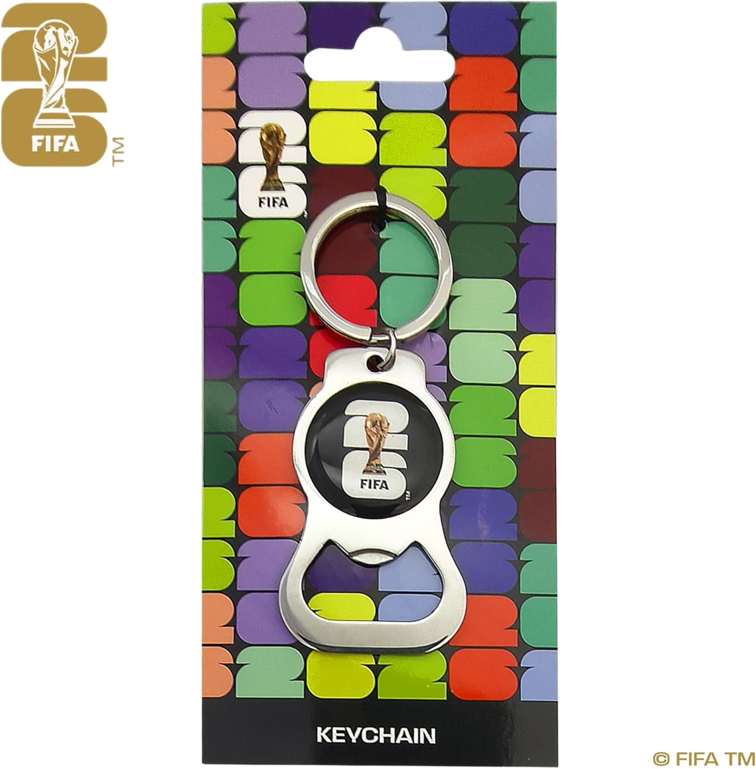 Official FIFA World Cup 2026 Edition - Trophy Metal Bottle Opener Keychains with Enamel Inlay Logo