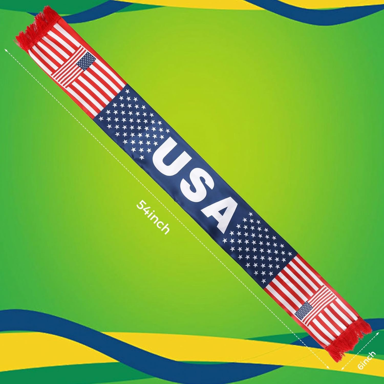 Scarf for World Cup 2026【HD Printing】【Druable】【Skin Friendly】 USA Soccer Scarf for 4Th of July Accessories