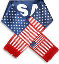 Scarf for World Cup 2026【HD Printing】【Druable】【Skin Friendly】 USA Soccer Scarf for 4Th of July Accessories