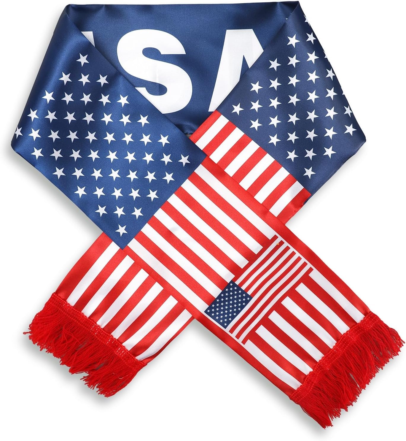 Scarf for World Cup 2026【HD Printing】【Druable】【Skin Friendly】 USA Soccer Scarf for 4Th of July Accessories